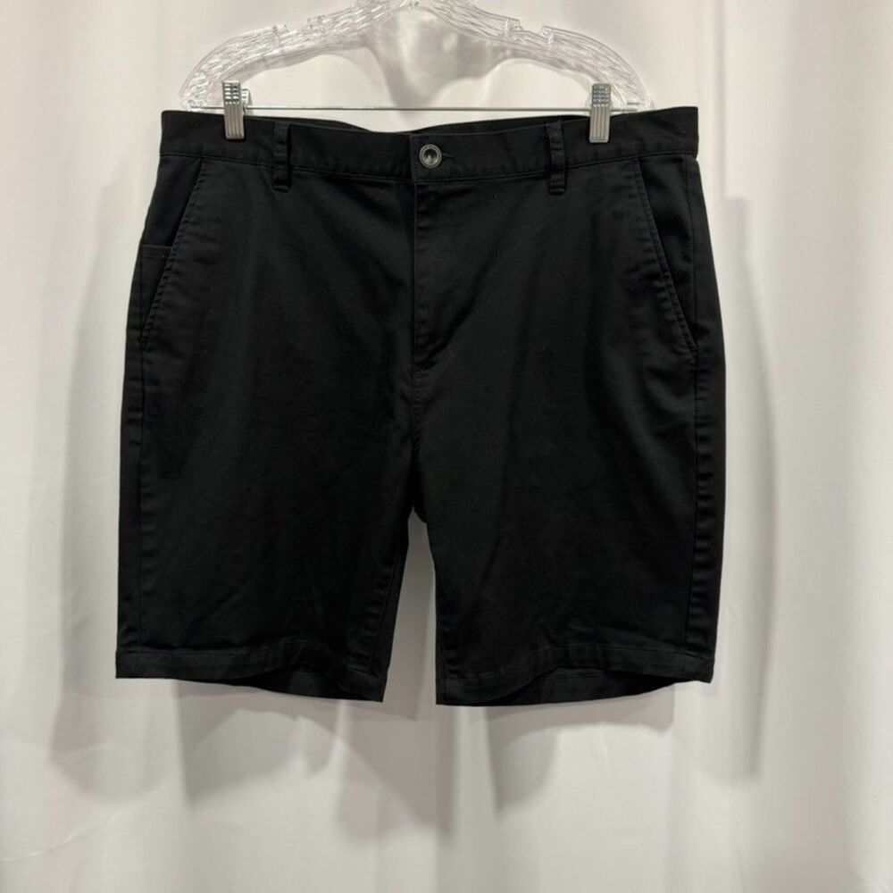 RVCA Mens Size 38 Black Week-End Fit Chino Shorts Flat Front 631
